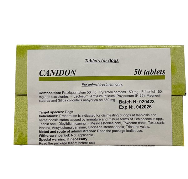 Canidon Dog Dewormer 100 % effect 50 Tablets - Image 3